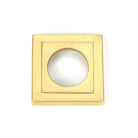 Satin Brass Brompton Lever on Rose Set (Square) | From The Anvil-Concealed-Yester Home