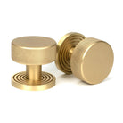 Satin Brass Brompton Mortice/Rim Knob Set (Beehive) | From The Anvil - Mortice Knobs - From The Anvil - Yester Home