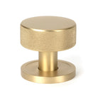 Satin Brass Brompton Mortice/Rim Knob Set (Plain) | From The Anvil-Mortice Knobs-Yester Home