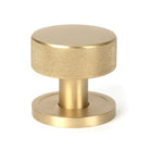 Satin Brass Brompton Mortice/Rim Knob Set (Plain) | From The Anvil - Mortice Knobs - From The Anvil - Yester Home