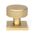 Satin Brass Brompton Mortice/Rim Knob Set (Square)-Mortice Knobs-Yester Home