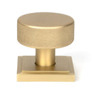 Satin Brass Brompton Mortice/Rim Knob Set (Square) - Mortice Knobs - From The Anvil - Yester Home