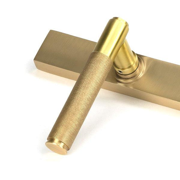 Satin Brass Brompton Slimline Lever Espag. Lock Set | From The Anvil-Espagnolette-Yester Home