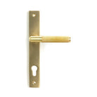 Satin Brass Brompton Slimline Lever Espag. Lock Set | From The Anvil-Espagnolette-Yester Home