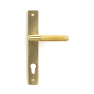 Satin Brass Brompton Slimline Lever Espag. Lock Set | From The Anvil-Espagnolette-Yester Home