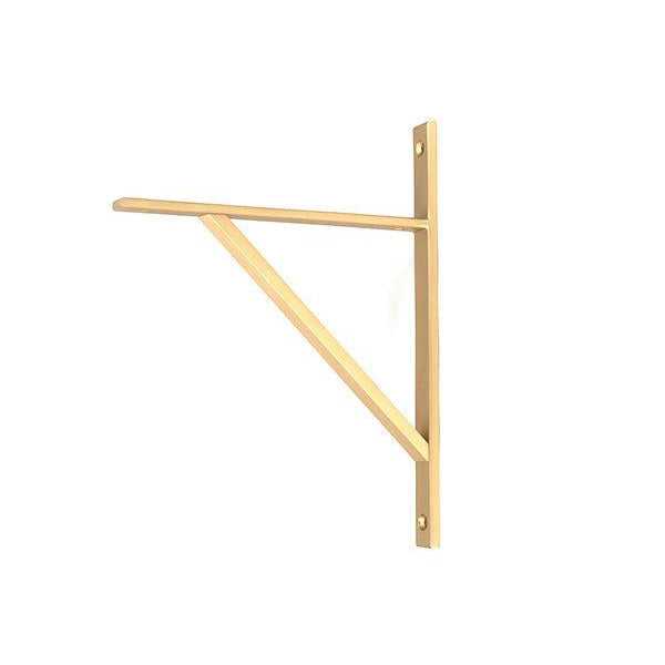 Satin Brass Chalfont Shelf Bracket (260mm x 200mm) | From The Anvil-Shelf Brackets-Yester Home