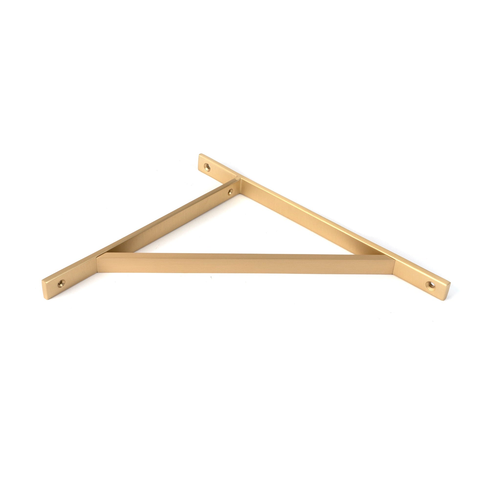Satin Brass Chalfont Shelf Bracket (314mm x 250mm) | From The Anvil-Shelf Brackets-Yester Home