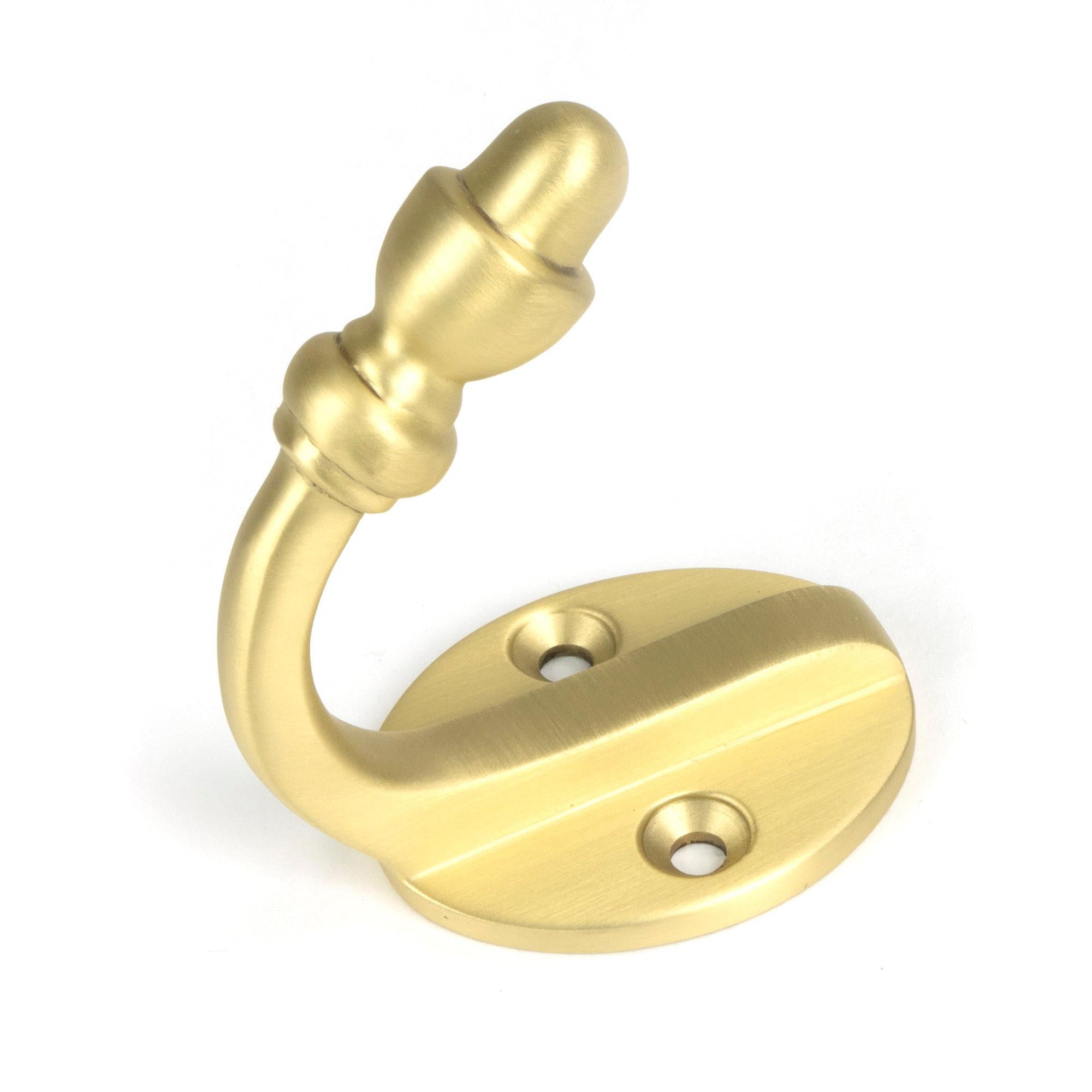 Satin Brass Coat Hook | From The Anvil - Coat Hooks - From The Anvil - Yester Home