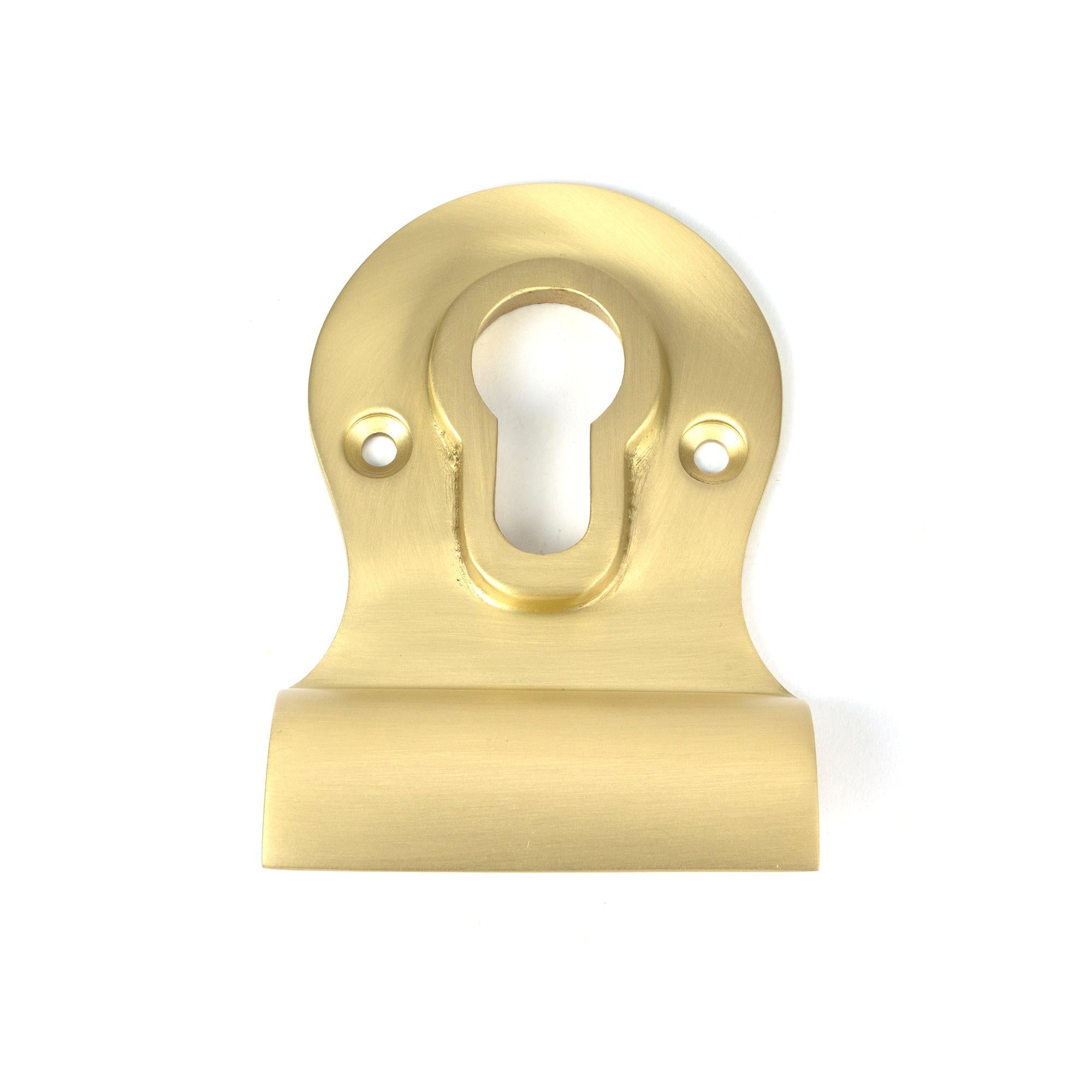 Satin Brass Euro Door Pull | From The Anvil - Euro Pulls - From The Anvil - Yester Home