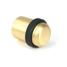 Satin Brass Floor Mounted Door Stop | From The Anvil-Door Stops-Yester Home