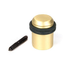 Satin Brass Floor Mounted Door Stop | From The Anvil-Door Stops-Yester Home