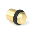 Satin Brass Floor Mounted Door Stop | From The Anvil-Door Stops-Yester Home