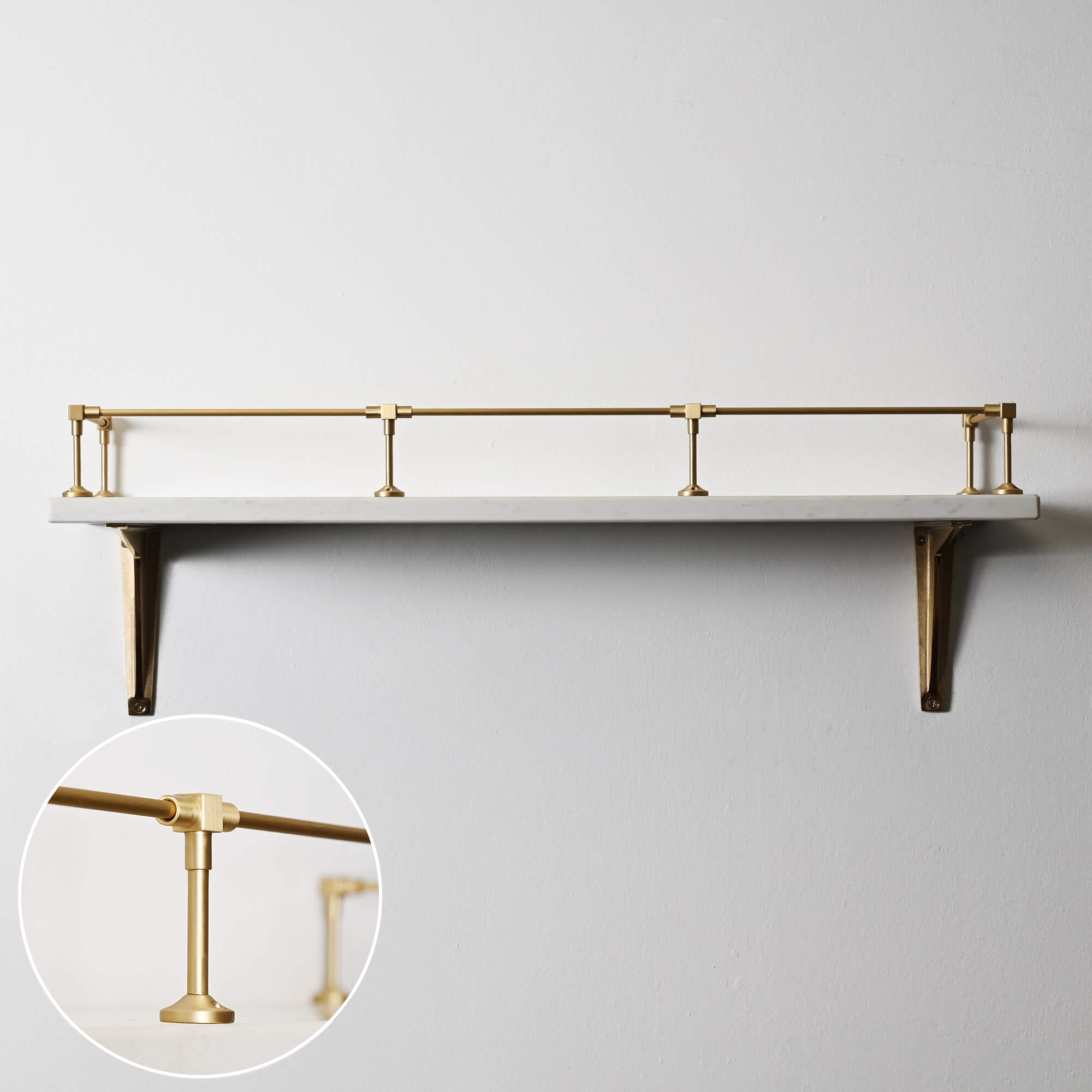 Heritage Gallery Shelf Rail | Brushed Satin Brass Lacquered - Gallery Rails - Yester Home - Yester Home