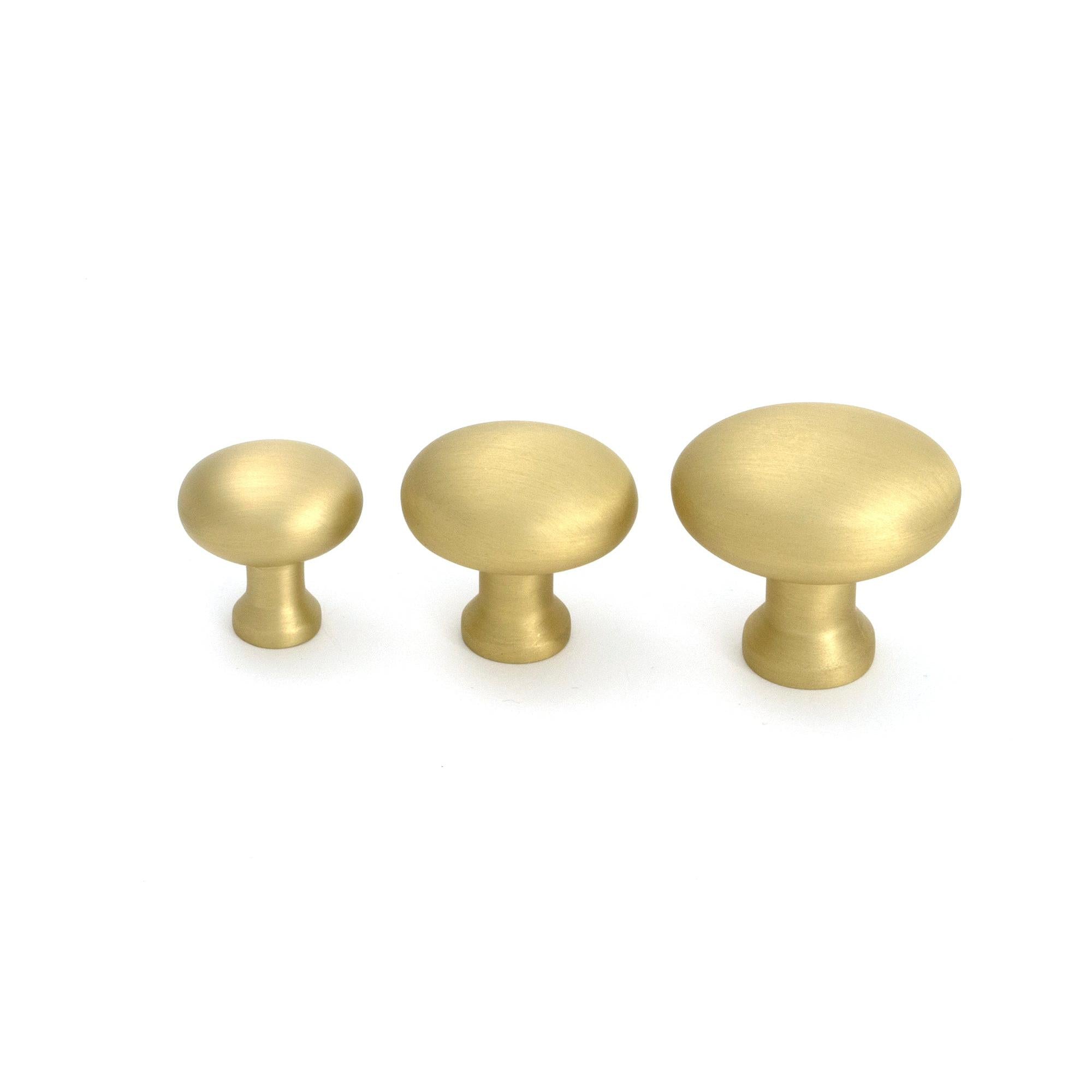 Satin Brass Moore Cabinet Knob - 32mm - Cabinet Knobs - From The Anvil - Yester Home