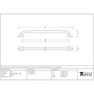 Satin Brass Moore Pull Handle - Large - Pull Handles - From The Anvil - Yester Home