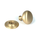Satin Brass Mushroom Cabinet Knob 38mm | From The Anvil-Cabinet Knobs-Yester Home