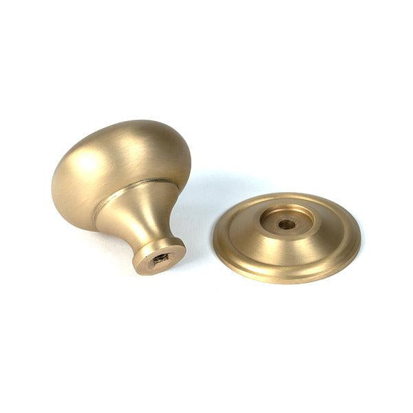 Satin Brass Mushroom Cabinet Knob 38mm | From The Anvil-Cabinet Knobs-Yester Home