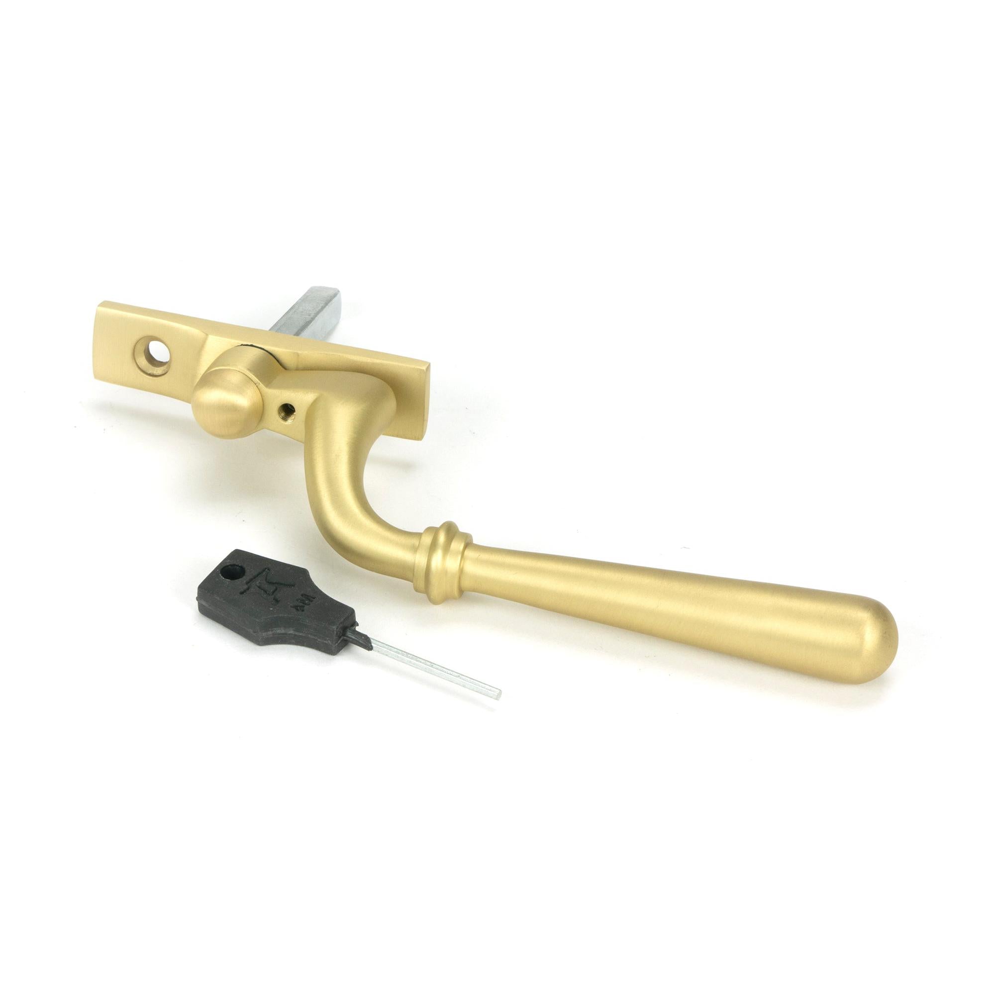 Satin Brass Newbury Espag - LH | From The Anvil - Espag. Fasteners - From The Anvil - Yester Home