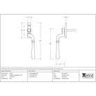 Satin Brass Newbury Espag - RH | From The Anvil - Espag. Fasteners - From The Anvil - Yester Home