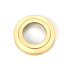 Satin Brass Newbury Lever on Rose Set (Art Deco) | From The Anvil-Concealed-Yester Home
