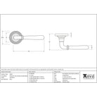 Satin Brass Newbury Lever on Rose Set (Beehive) | From The Anvil - Concealed - From The Anvil - Yester Home