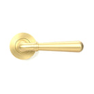 Satin Brass Newbury Lever on Rose Set (Plain) - Unsprung | From The Anvil - Concealed - From The Anvil - Yester Home