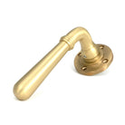 Satin Brass Newbury Lever on Rose Set (Square) - Unsprung | From The Anvil - Concealed - From The Anvil - Yester Home