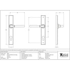 Satin Brass Newbury Slimline Lever Espag. Lock Set | From The Anvil - Espagnolette - From The Anvil - Yester Home