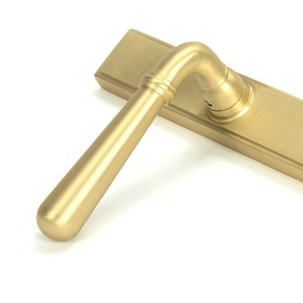 Satin Brass Newbury Slimline Lever Espag. Lock Set | From The Anvil-Espagnolette-Yester Home