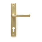 Satin Brass Newbury Slimline Lever Espag. Lock Set | From The Anvil-Espagnolette-Yester Home