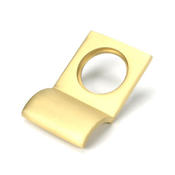 Satin Brass Rim Cylinder Pull | From The Anvil-Rim Cylinder Pulls-Yester Home
