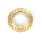 Satin Brass Round Escutcheon (Beehive) | From The Anvil-Escutcheons-Yester Home