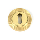Satin Brass Round Escutcheon (Beehive) | From The Anvil-Escutcheons-Yester Home