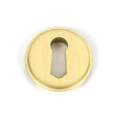 Satin Brass Round Escutcheon (Plain) | From The Anvil-Escutcheons-Yester Home