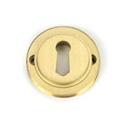 Satin Brass Round Escutcheon (Plain) | From The Anvil-Escutcheons-Yester Home