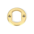 Satin Brass Round Escutcheon (Plain) | From The Anvil-Escutcheons-Yester Home