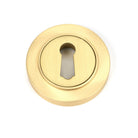 Satin Brass Round Escutcheon (Plain) | From The Anvil-Escutcheons-Yester Home