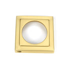 Satin Brass Round Euro Escutcheon (Square) | From The Anvil-Euro Escutcheons-Yester Home