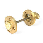 Satin Brass Round Thumbturn Set (Art Deco) | From The Anvil-Thumbturns-Yester Home