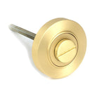 Satin Brass Round Thumbturn Set (Plain) | From The Anvil-Thumbturns-Yester Home