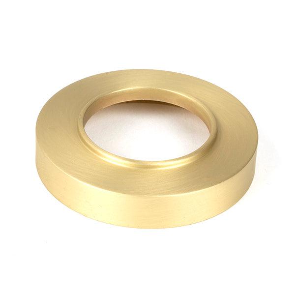 Satin Brass Round Thumbturn Set (Plain) | From The Anvil-Thumbturns-Yester Home