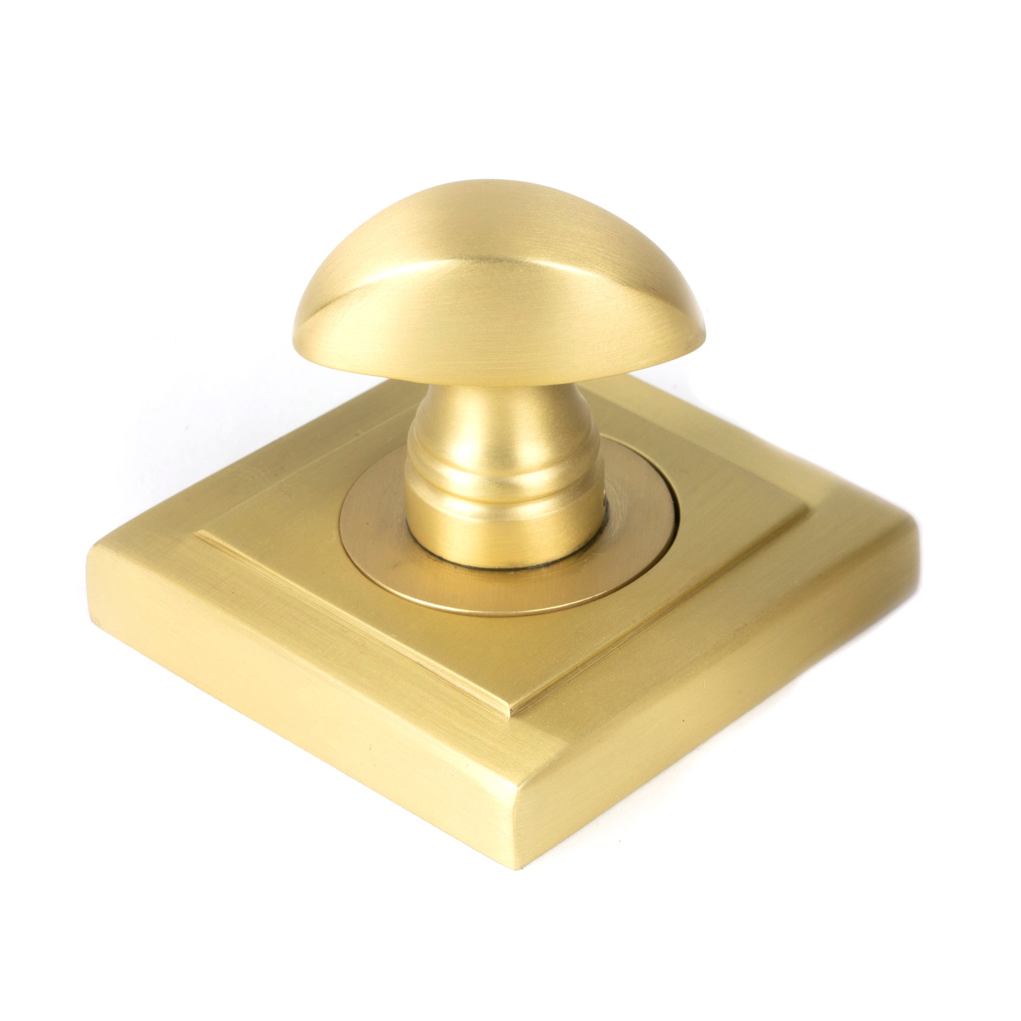 Satin Brass Round Thumbturn Set (Square) | From The Anvil - Thumbturns - From The Anvil - Yester Home