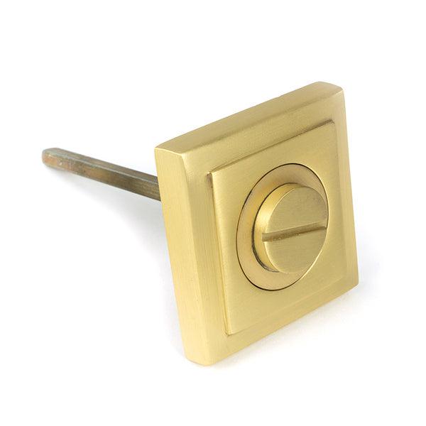 Satin Brass Round Thumbturn Set (Square) | From The Anvil-Thumbturns-Yester Home