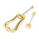 Satin Brass Slimline Art Deco Door Knocker | From The Anvil - Bolt-Through Door Knockers - From The Anvil - Yester Home