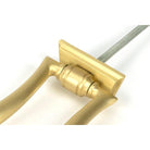 Satin Brass Slimline Art Deco Door Knocker | From The Anvil-Bolt-Through Door Knockers-Yester Home