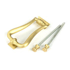 Satin Brass Slimline Art Deco Door Knocker | From The Anvil-Bolt-Through Door Knockers-Yester Home