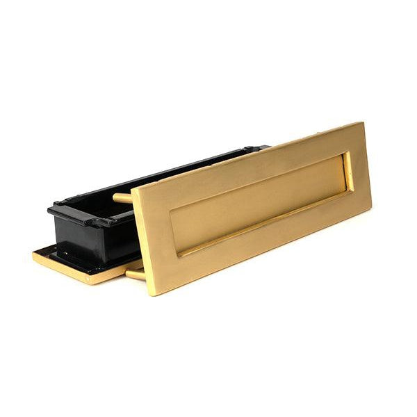 Satin Brass Traditional Letterbox | From The Anvil-Letterbox-Yester Home