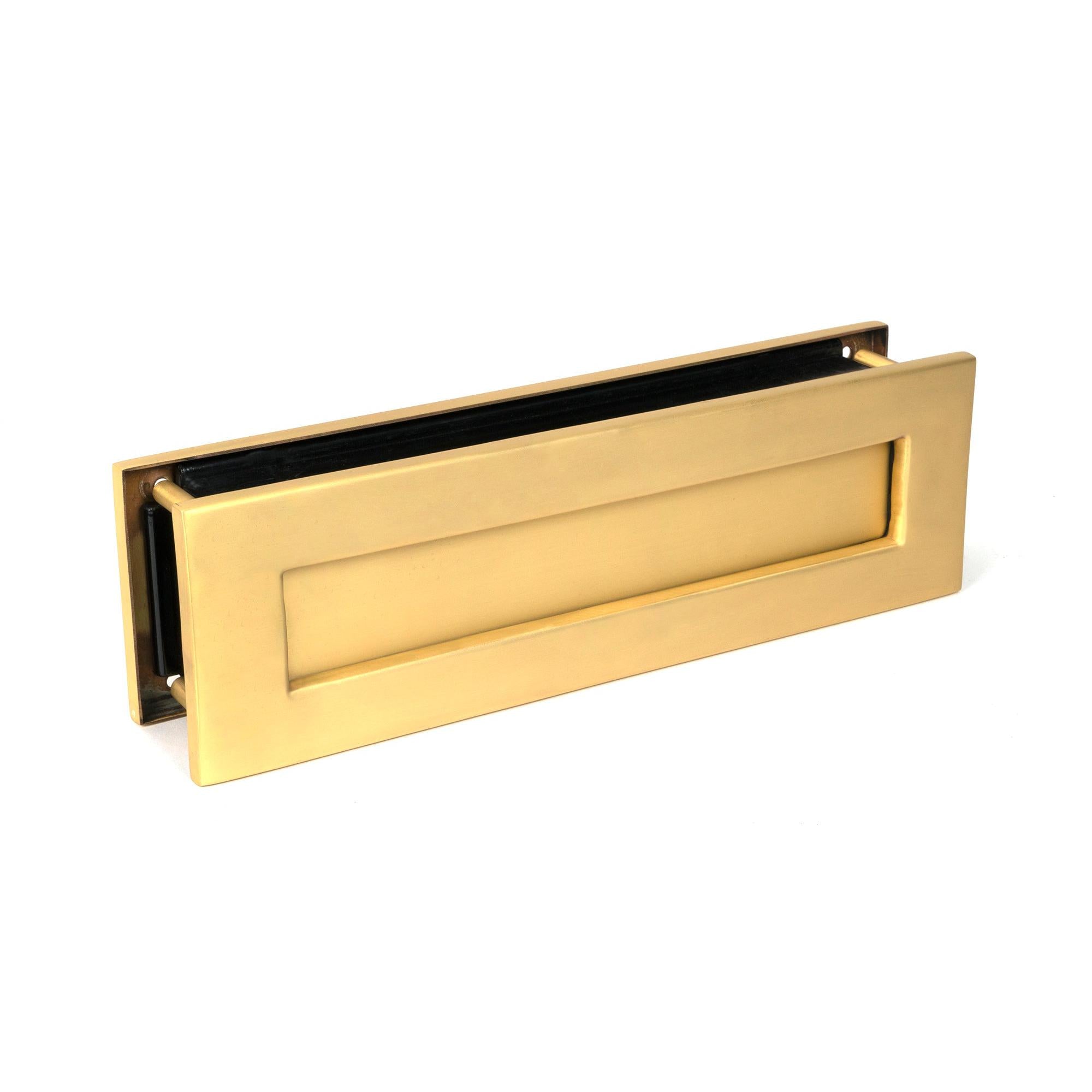 Satin Brass Traditional Letterbox | From The Anvil - Letterbox - From The Anvil - Yester Home