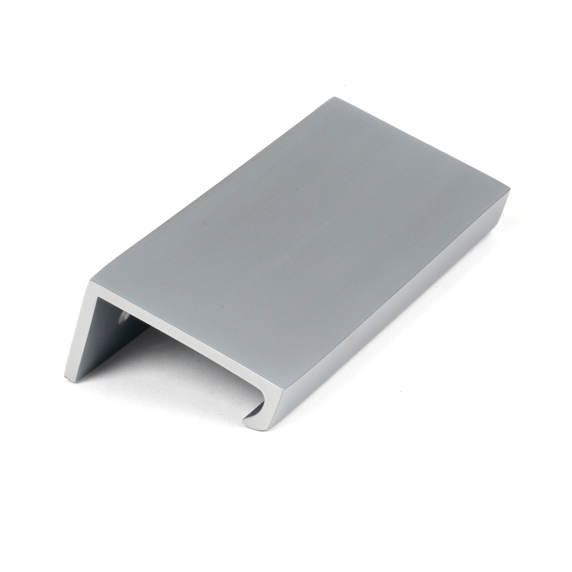 Satin Chrome 100mm Plain Edge Pull | From The Anvil-Cabinet Pulls-Yester Home