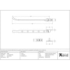 Satin Chrome 12" Peardrop Stay | From The Anvil - Stays - From The Anvil - Yester Home